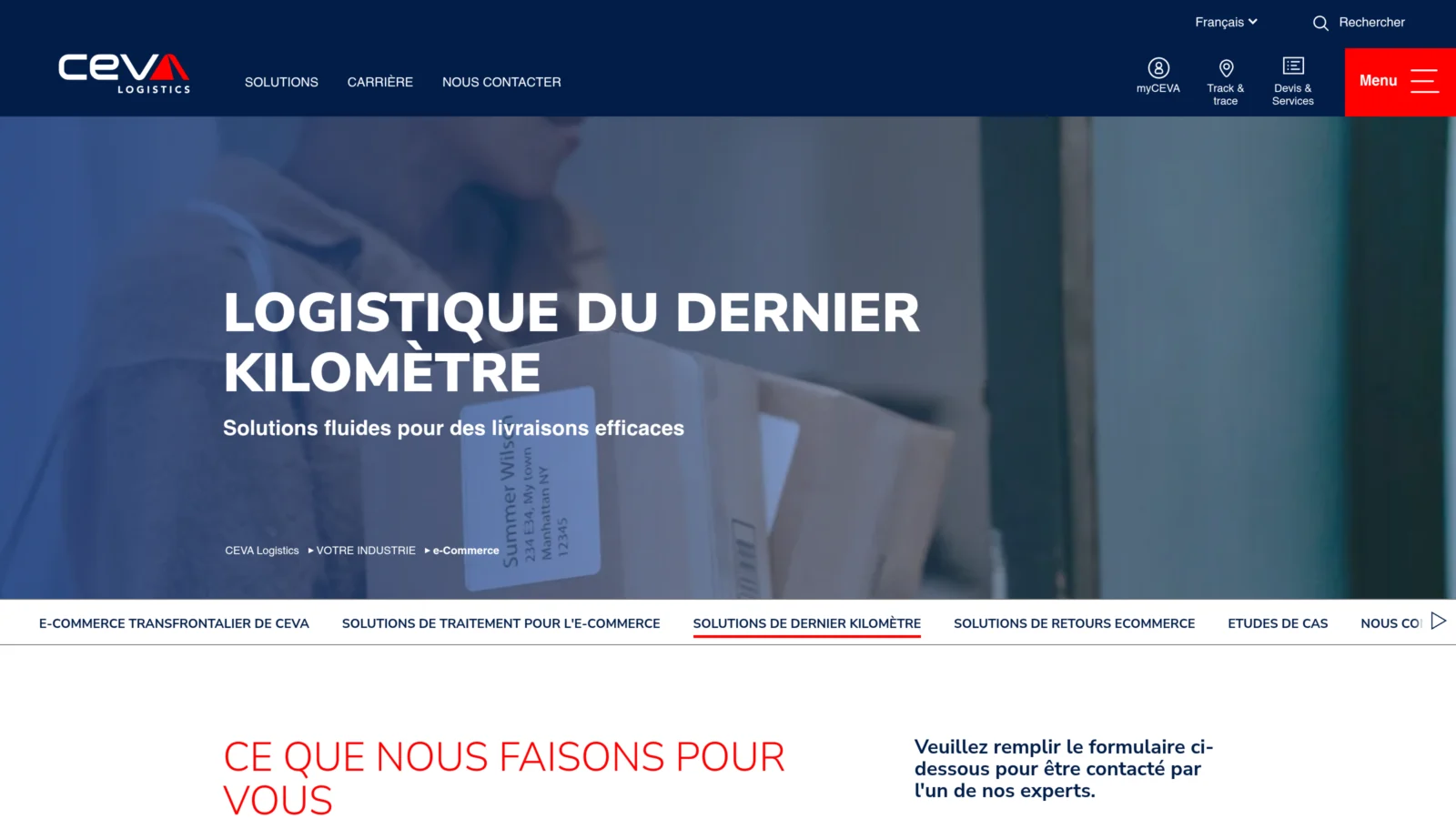 Aperçu du site www.cevalogistics.com