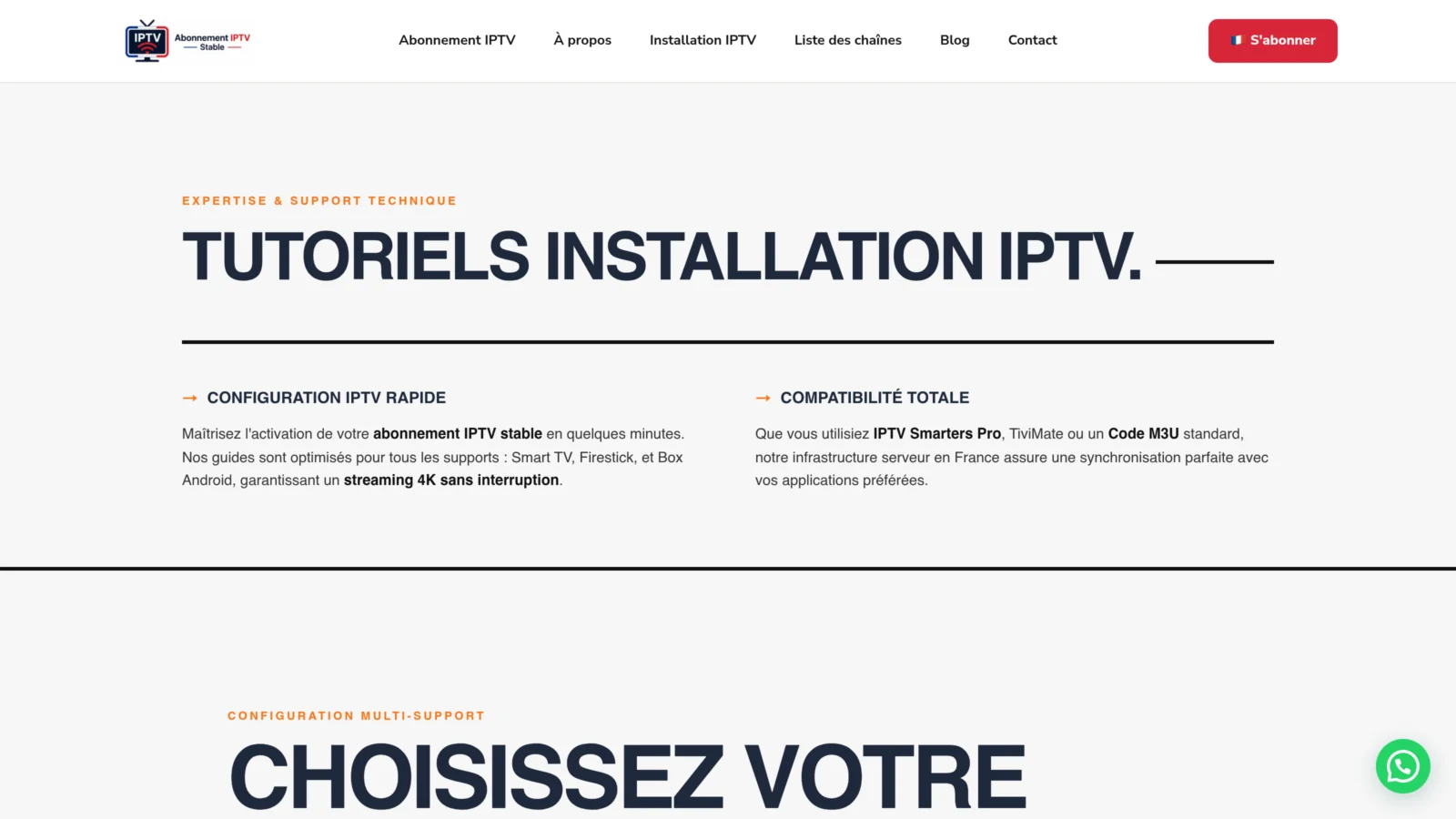 abonnement IPTV France stable